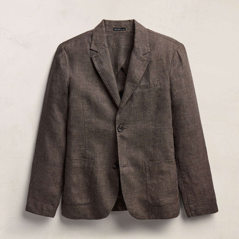 Montecito Linen Blazer in Bark | James Perse Los Angeles