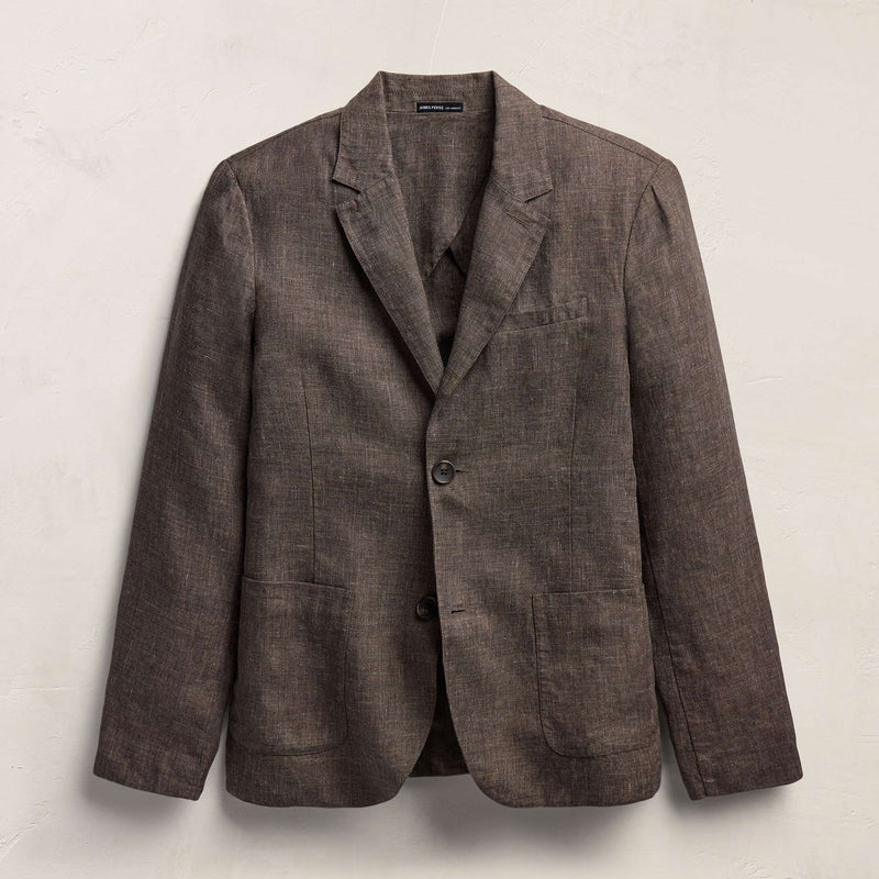 Montecito Linen Blazer in Bark | James Perse Los Angeles