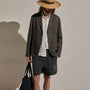Montecito Linen Blazer in Bark | James Perse Los Angeles