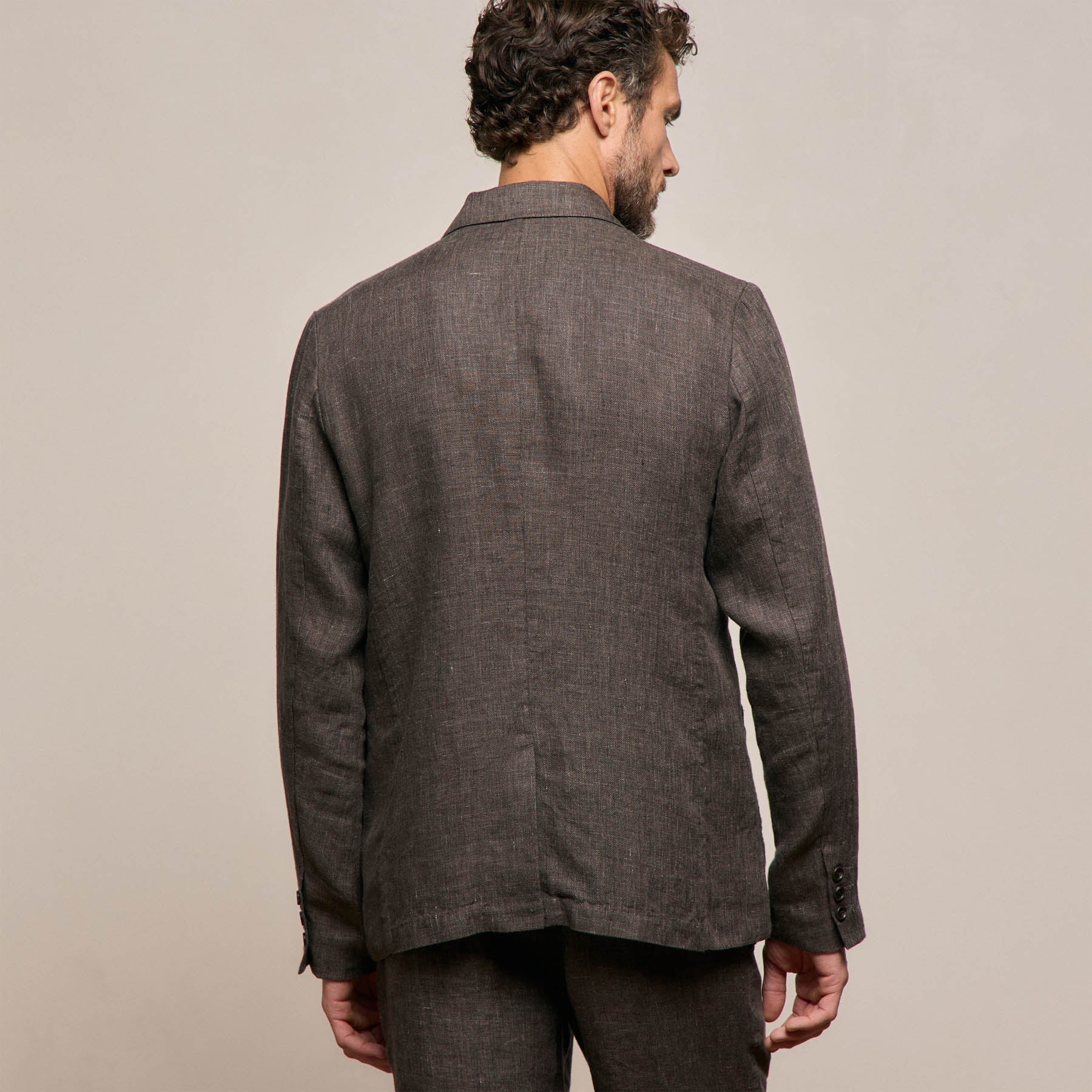 Montecito Linen Blazer in Bark | James Perse Los Angeles
