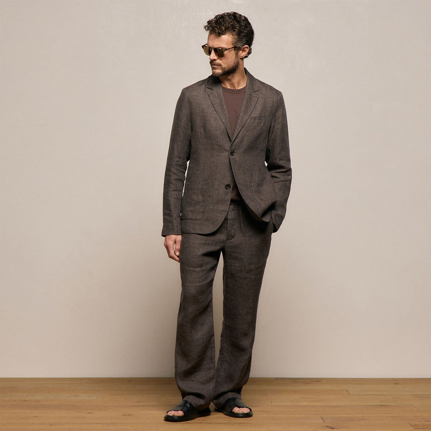 Montecito Linen Blazer in Bark | James Perse Los Angeles