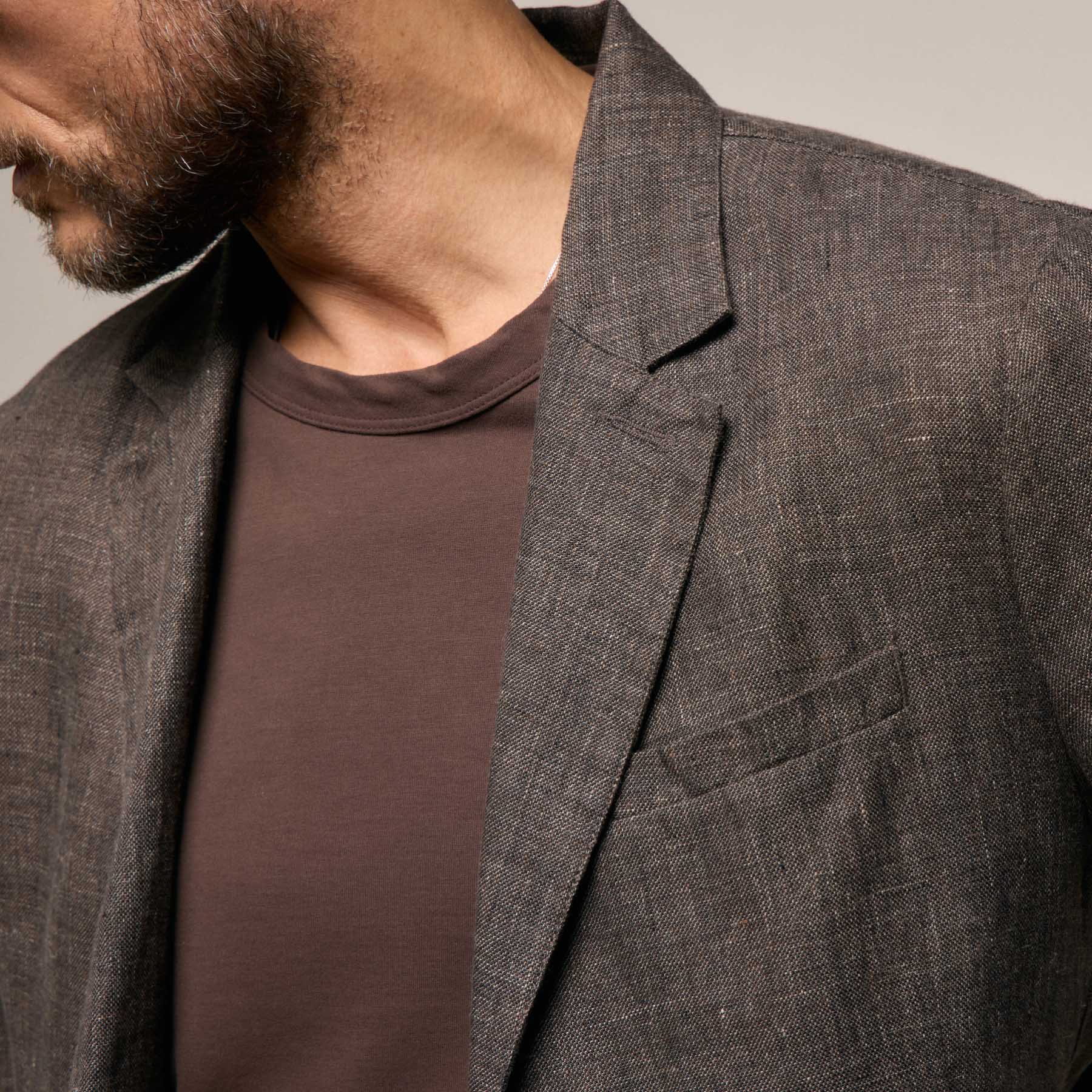 Montecito Linen Blazer in Bark | James Perse Los Angeles