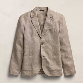 Montecito Linen Blazer in Soft Beige | James Perse Los Angeles