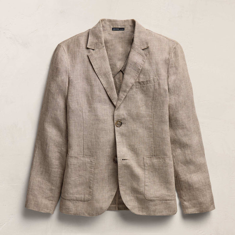 Montecito Linen Blazer in Soft Beige | James Perse Los Angeles