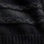 Camel Hair Intarsia Zip Front - Black/Anthracite | James Perse Los Angeles