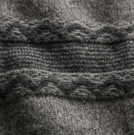 Camel Hair Intarsia Zip Front - Mid Grey/Anthracite | James Perse Los Angeles