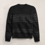 Camel Hair Intarsia Crew - Black/Anthracite | James Perse Los Angeles