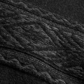 Camel Hair Intarsia Crew - Black/Anthracite | James Perse Los Angeles
