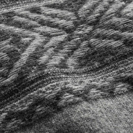 Camel Hair Intarsia Crew - Mid Grey/Anthracite | James Perse Los Angeles