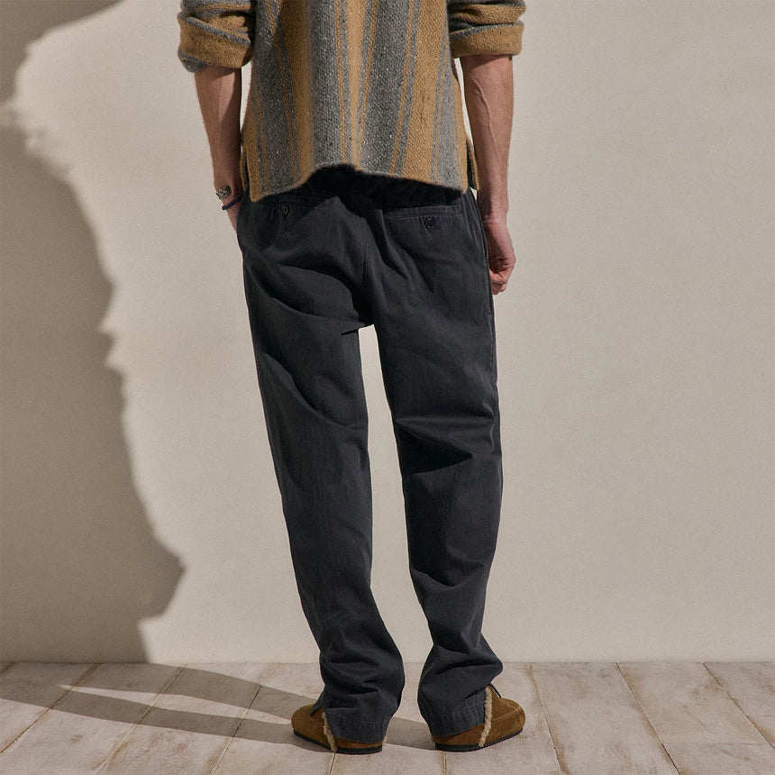 Herringbone Twill Trouser in Blue Noir Pigment | James Perse Los Angeles