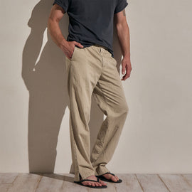 Herringbone Twill Trouser in Flax Pigment | James Perse Los Angeles