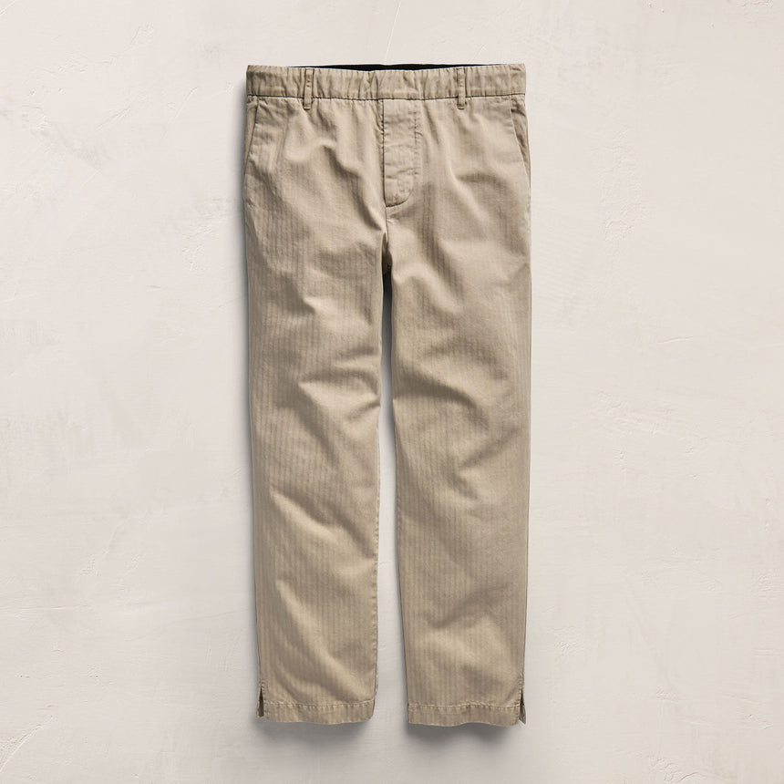 Herringbone Twill Trouser in Flax Pigment | James Perse Los Angeles