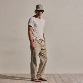 Herringbone Twill Trouser in Flax Pigment | James Perse Los Angeles