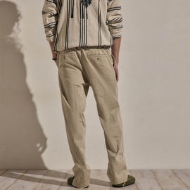 Herringbone Twill Trouser in Flax Pigment | James Perse Los Angeles