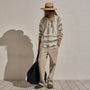 Herringbone Twill Trouser in Flax Pigment | James Perse Los Angeles