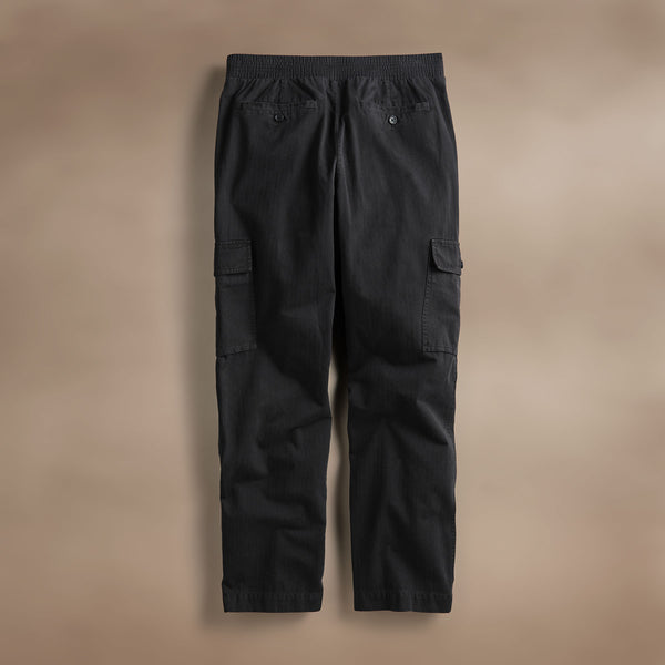 Herringbone Twill Utility Pant in Black | James Perse Los Angeles