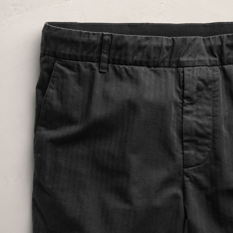 Herringbone Surplus Short in Black | James Perse Los Angeles