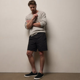 Herringbone Surplus Short in Black | James Perse Los Angeles
