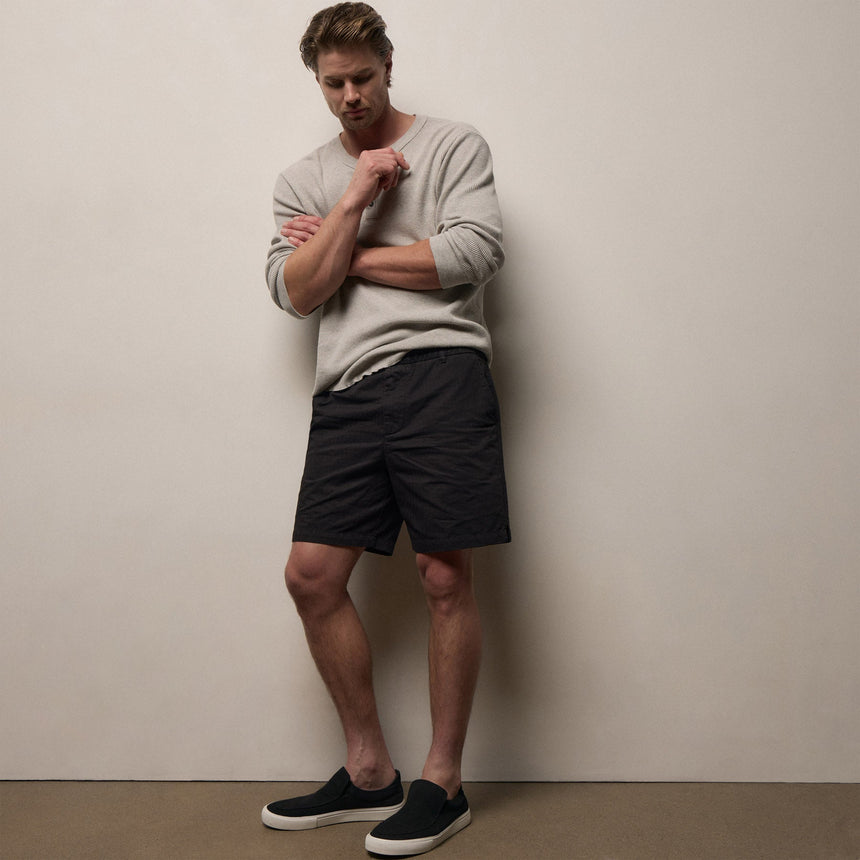 Herringbone Surplus Short in Black | James Perse Los Angeles