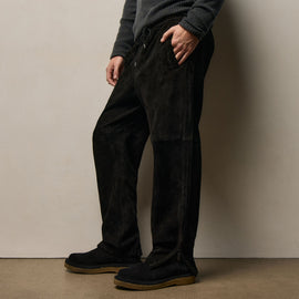 Suede Track Pant - Black