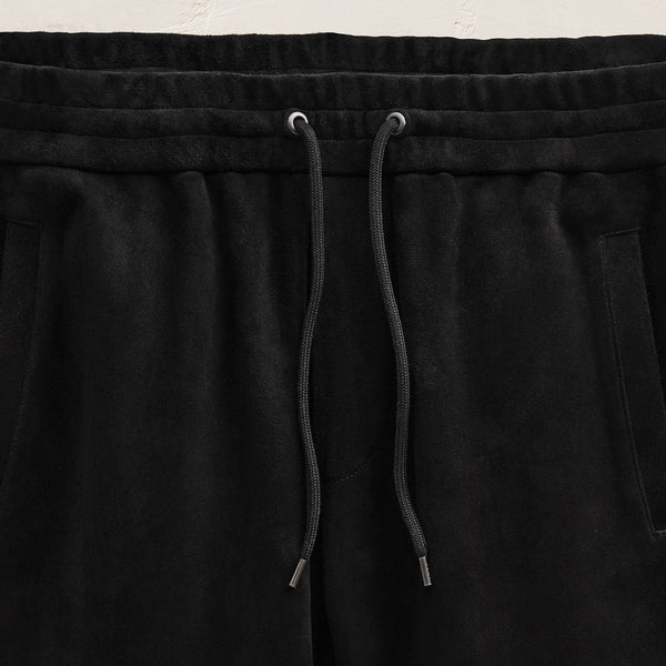 Suede Pant in Black | James Perse Los Angeles