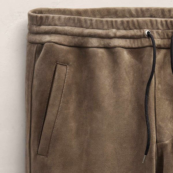 Suede Track Pant In Caribou | James Perse Los Angeles