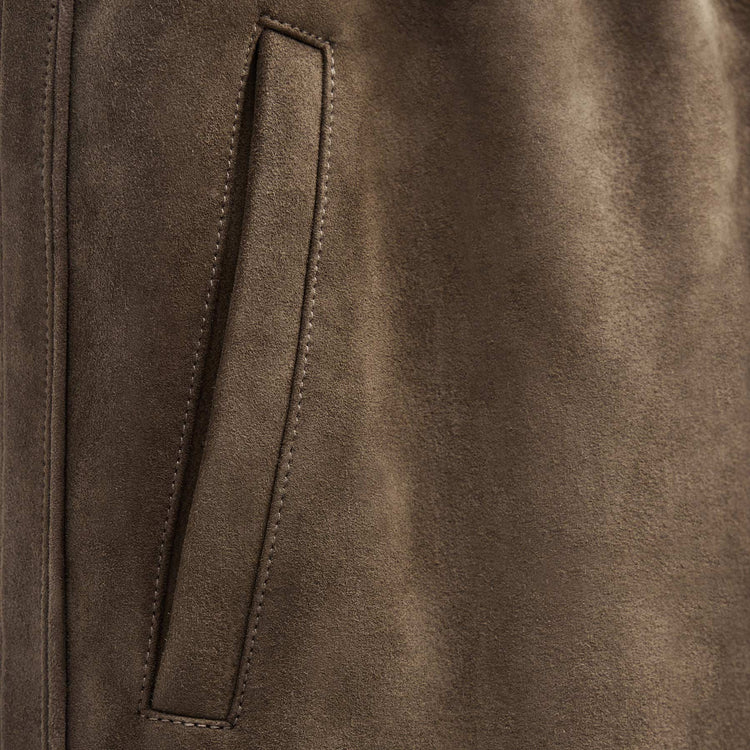 Suede Track Pant In Caribou | James Perse Los Angeles