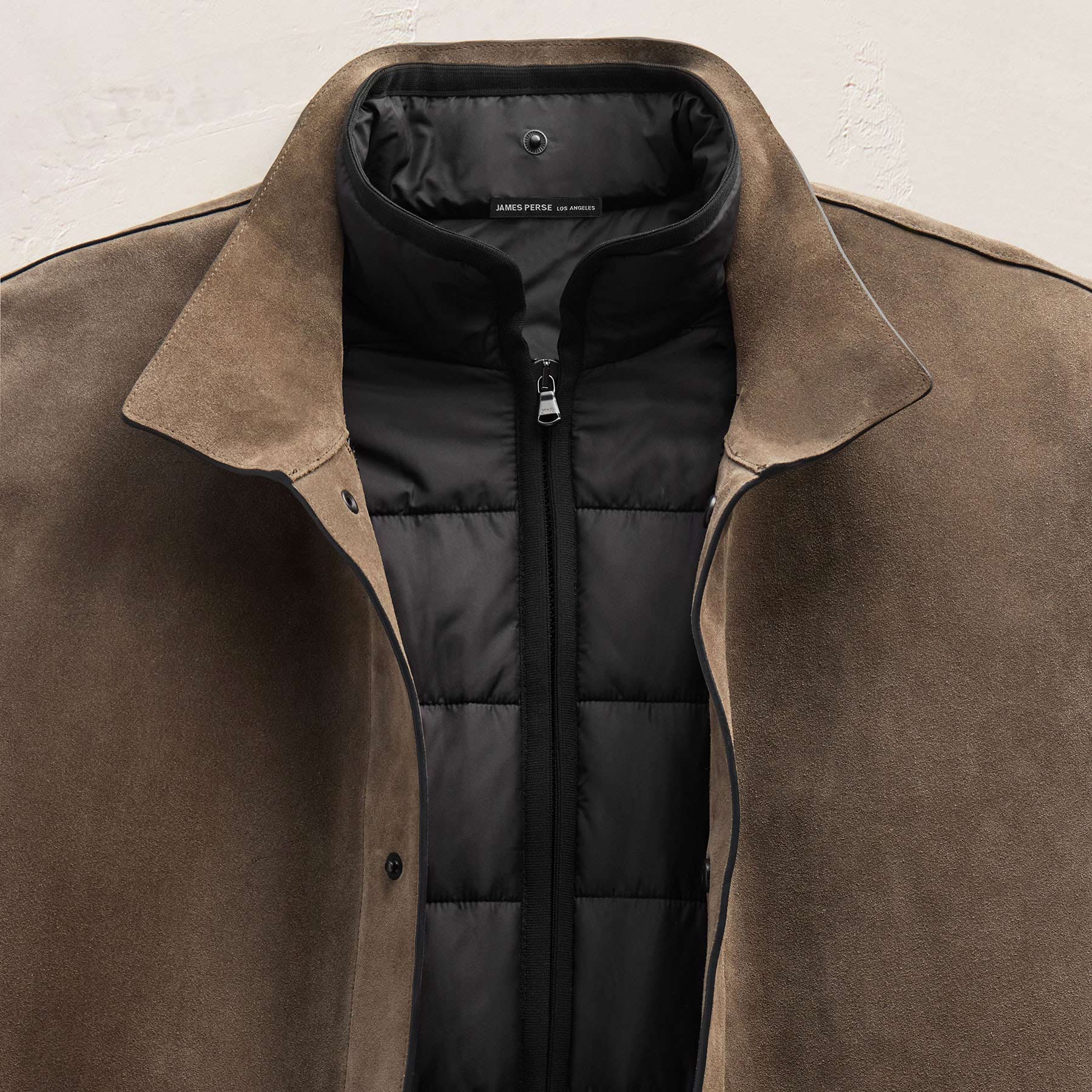 Suede Ranch Jacket - Caribou | James Perse Los Angeles