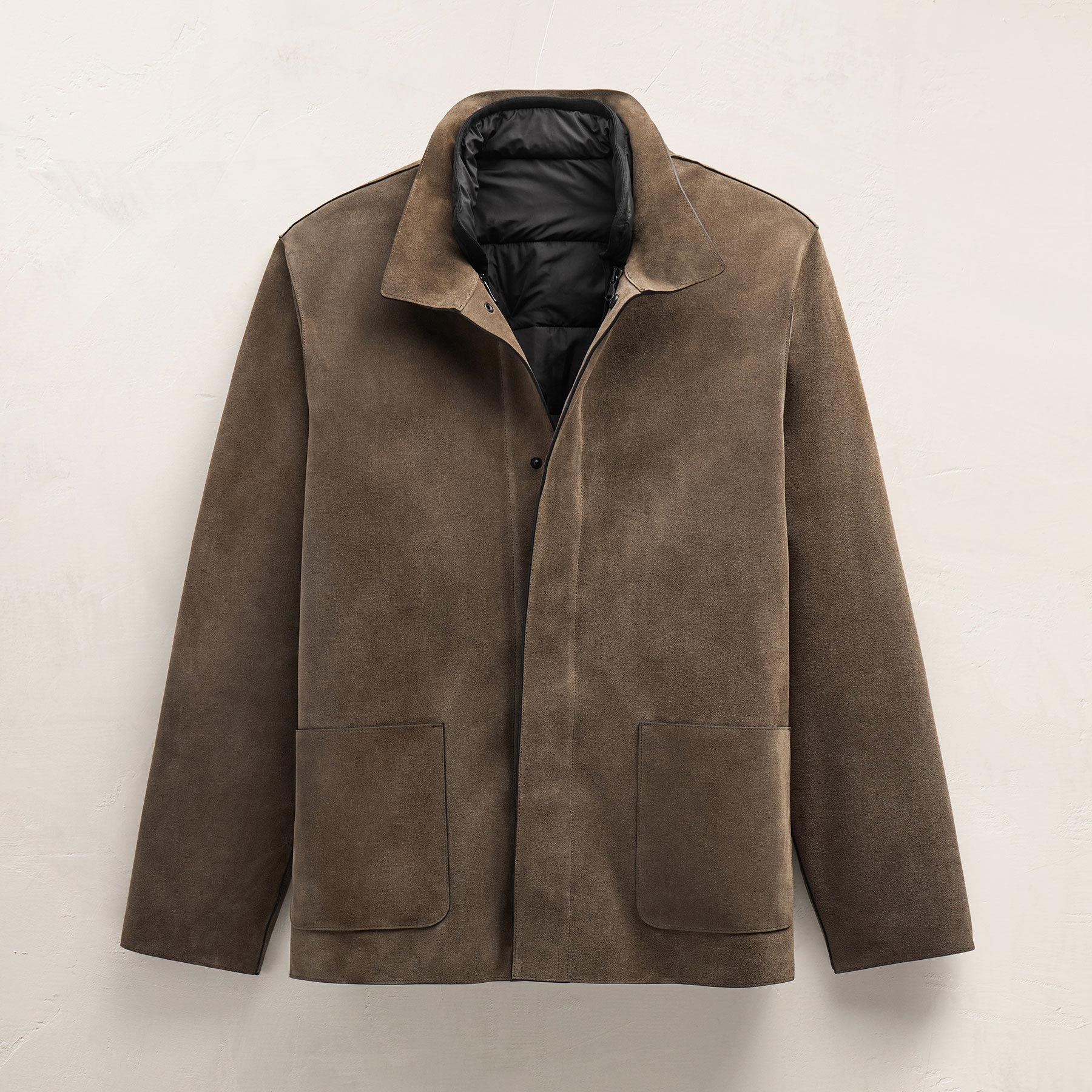 Suede Ranch Jacket - Caribou | James Perse Los Angeles