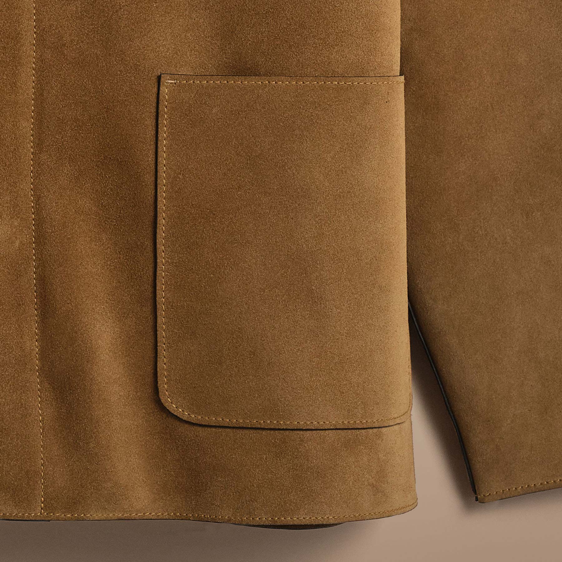 Suede Ranch Jacket in Tobacco | James Perse Los Angeles FLAT