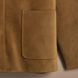 Suede Ranch Jacket in Tobacco | James Perse Los Angeles FLAT