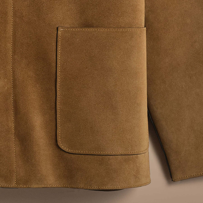 Suede Ranch Jacket in Tobacco | James Perse Los Angeles FLAT