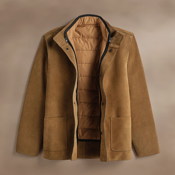 Suede Ranch Jacket in Tobacco | James Perse Los Angeles