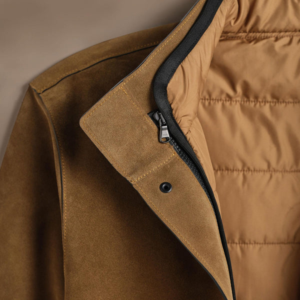 Suede Ranch Jacket in Tobacco | James Perse Los Angeles