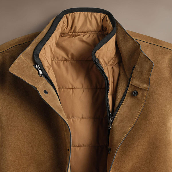 Suede Ranch Jacket in Tobacco | James Perse Los Angeles