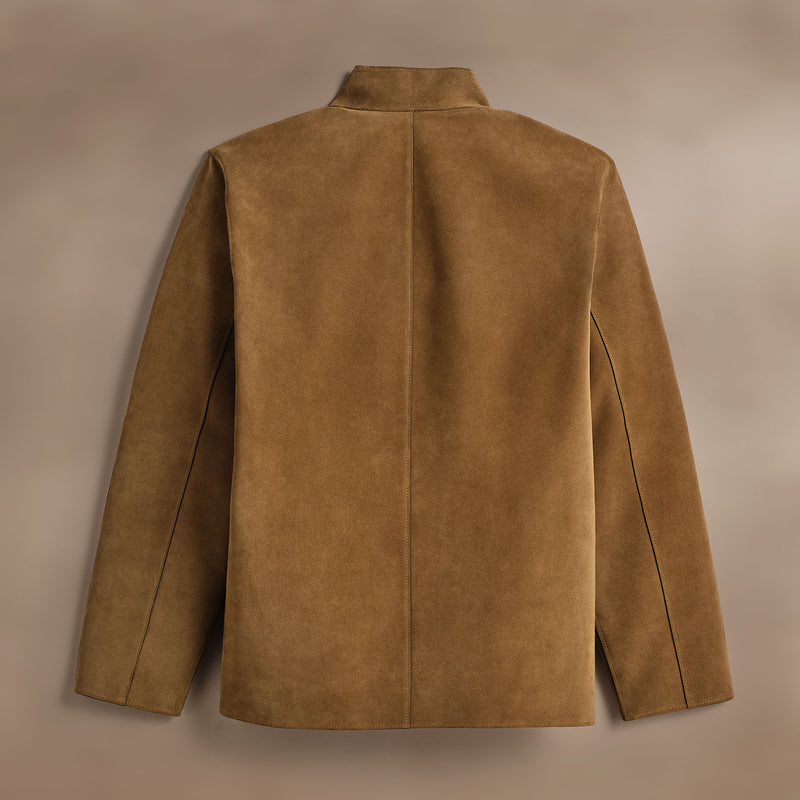 Suede Ranch Jacket in Tobacco | James Perse Los Angeles FLAT