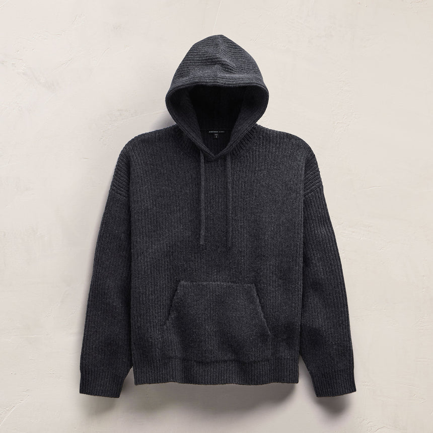 Oversized Hooded Sweater in Coal | James Perse Los Angeles FLAT