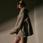 Oversized Hooded Sweater in Stone | James Perse Los Angeles / Womens