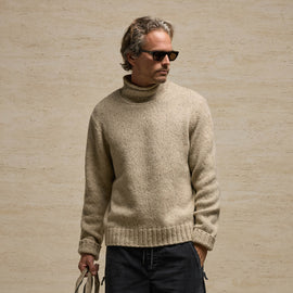 Heavy Exaggerated Turtleneck in Oatmeal | James Perse Los Angeles