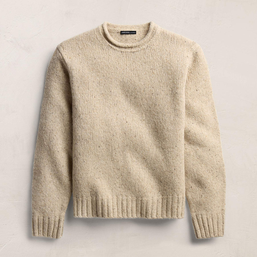 Heavy Exaggerated Crewneck in Oatmeal | James Perse Los Angeles