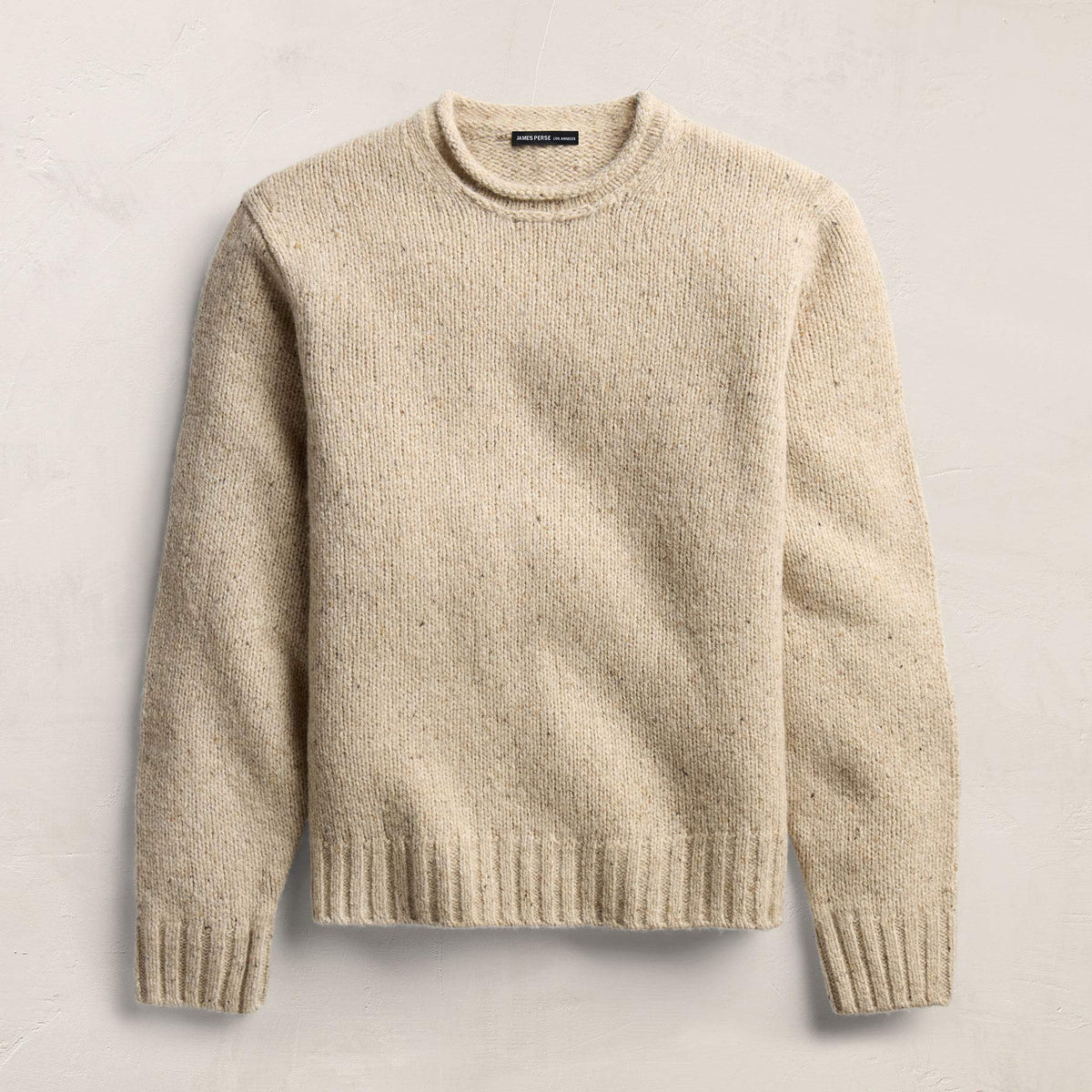Heavy Exaggerated Crewneck in Oatmeal | James Perse Los Angeles