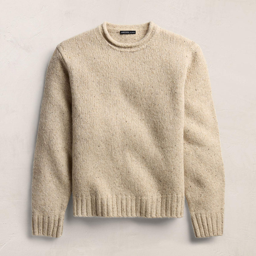 Heavy Exaggerated Crewneck in Oatmeal | James Perse Los Angeles
