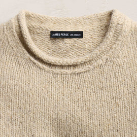 Heavy Exaggerated Crewneck in Oatmeal | James Perse Los Angeles