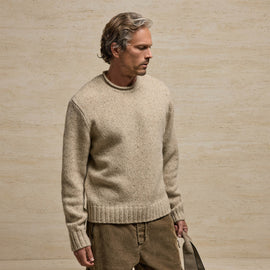 Heavy Exaggerated Crewneck in Oatmeal | James Perse Los Angeles
