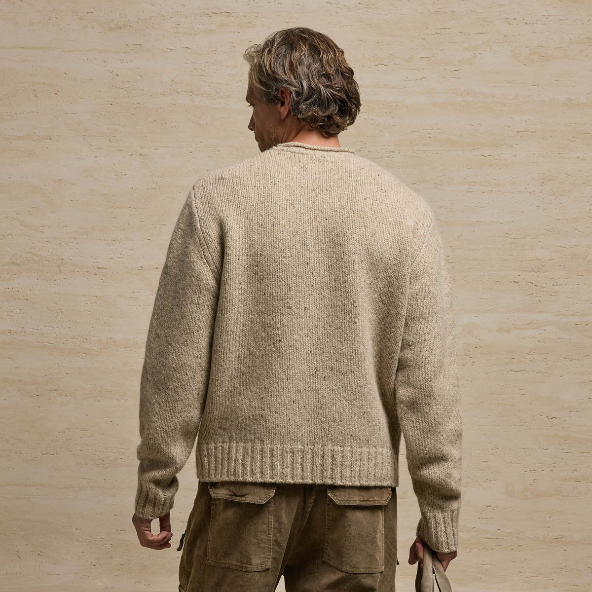 Heavy Exaggerated Crewneck in Oatmeal | James Perse Los Angeles