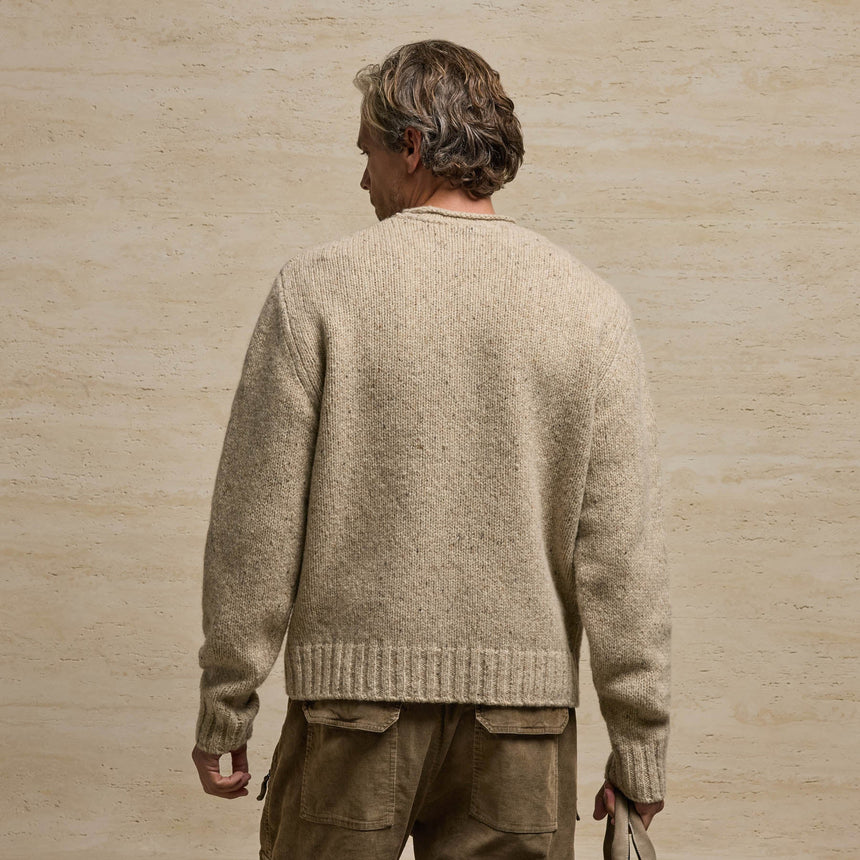 Heavy Exaggerated Crewneck in Oatmeal | James Perse Los Angeles