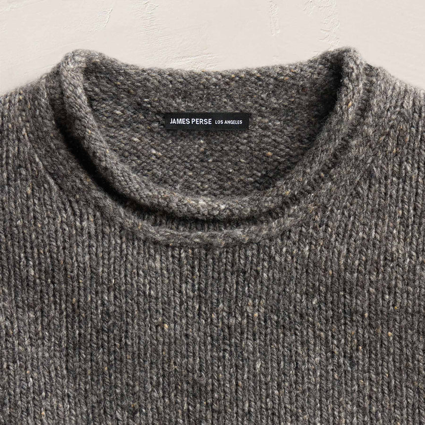 Heavy Exaggerated Crewneck in Truffle | James Perse Los Angeles