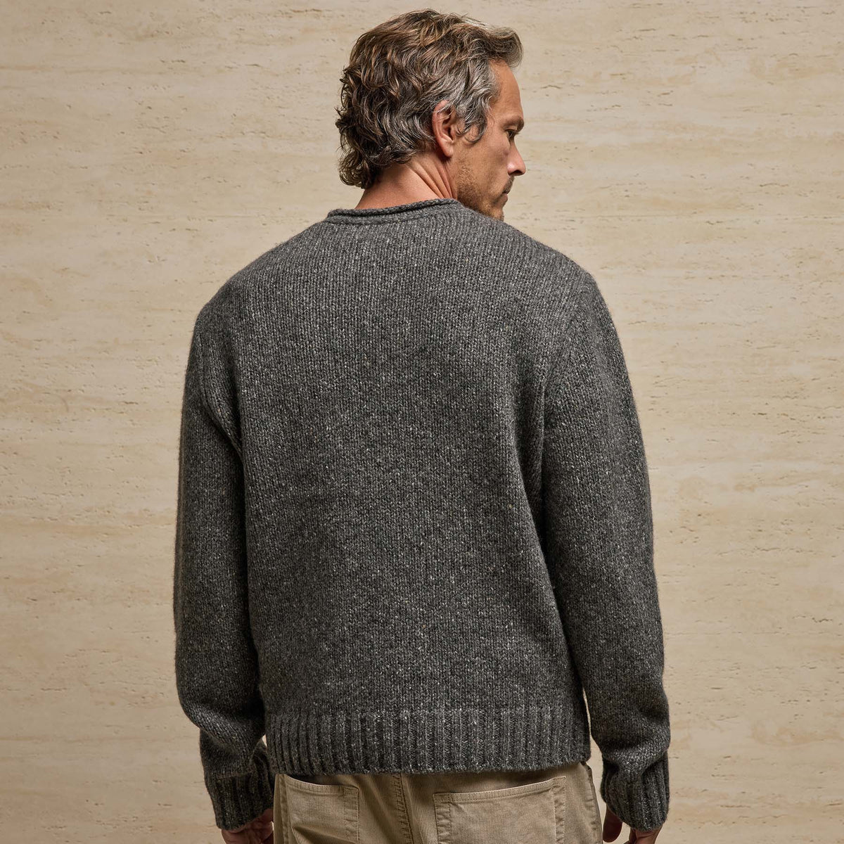 Heavy Exaggerated Crewneck in Truffle | James Perse Los Angeles