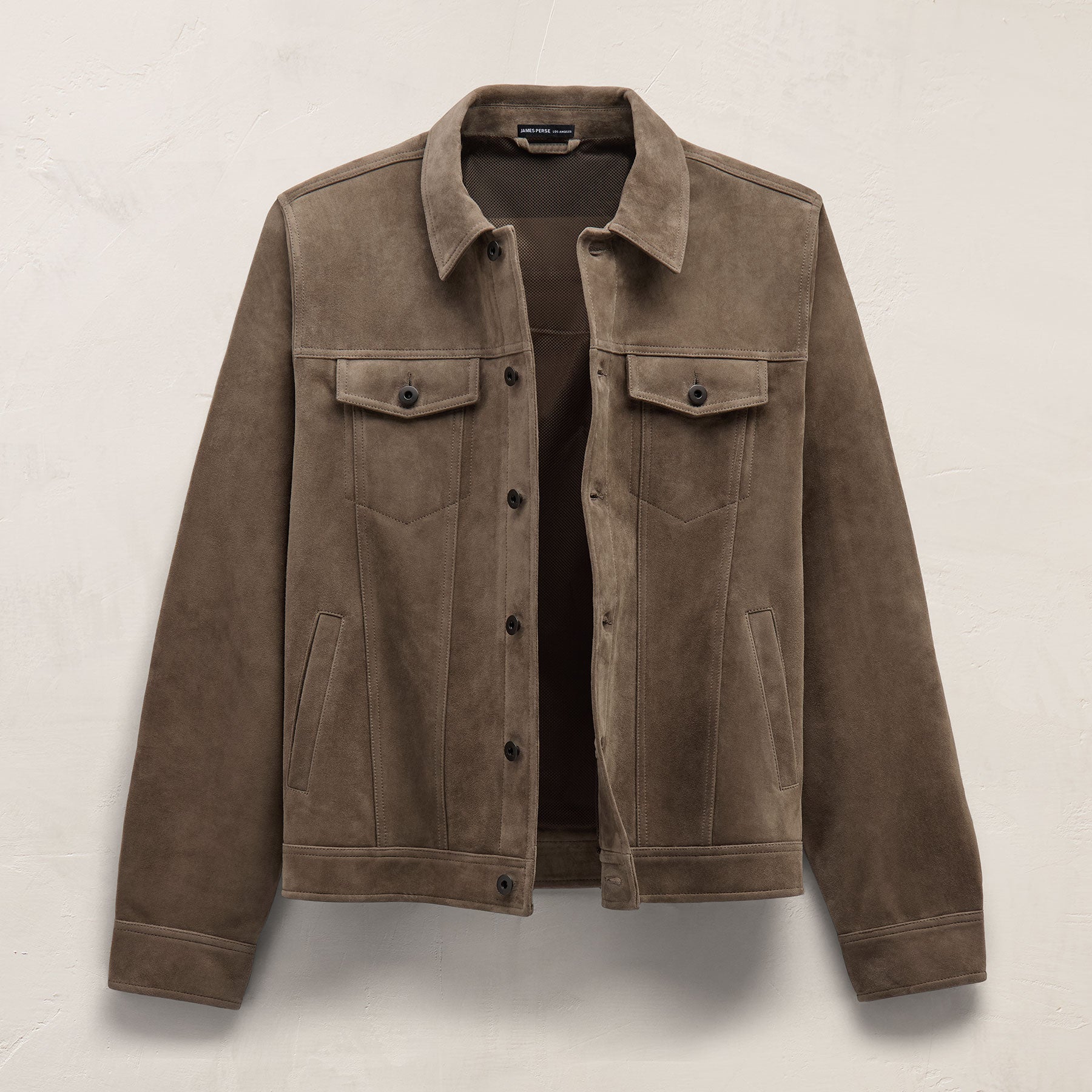 Suede Trucker Jacket - Caribou | James Perse