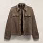 Suede Trucker Jacket in Caribou | James Perse Los Angeles